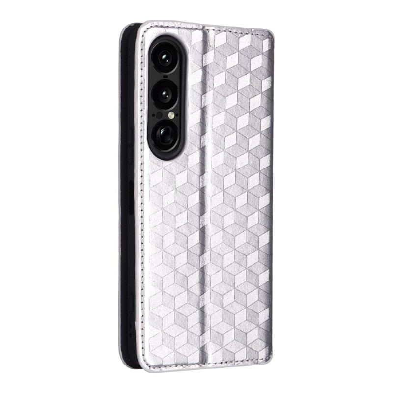 Flip Cover Sony Xperia 1 VII Losanges 3D