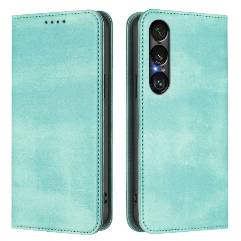 Flip Cover Sony Xperia 1 VII Protection RFID Design Rétro