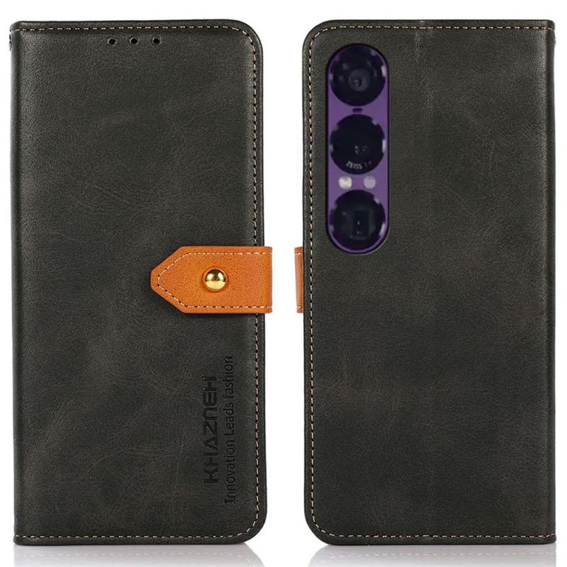 Housse Sony Xperia 1 VII Fermoir Doré KHAZNEH