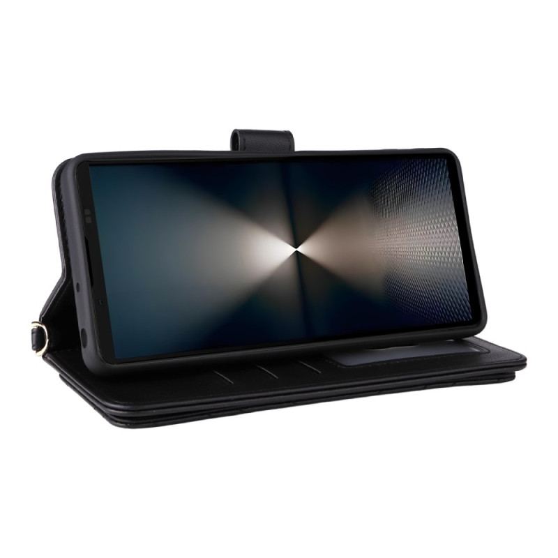 Housse Sony Xperia 1 VII Matelassée avec Lanière et Bandoulière