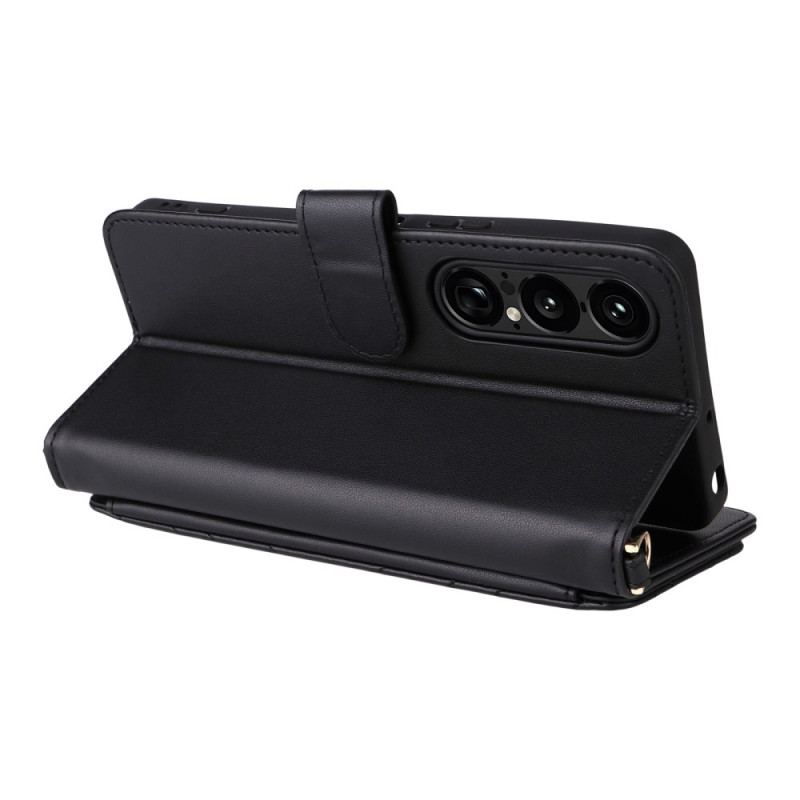 Housse Sony Xperia 1 VII Matelassée avec Lanière et Bandoulière