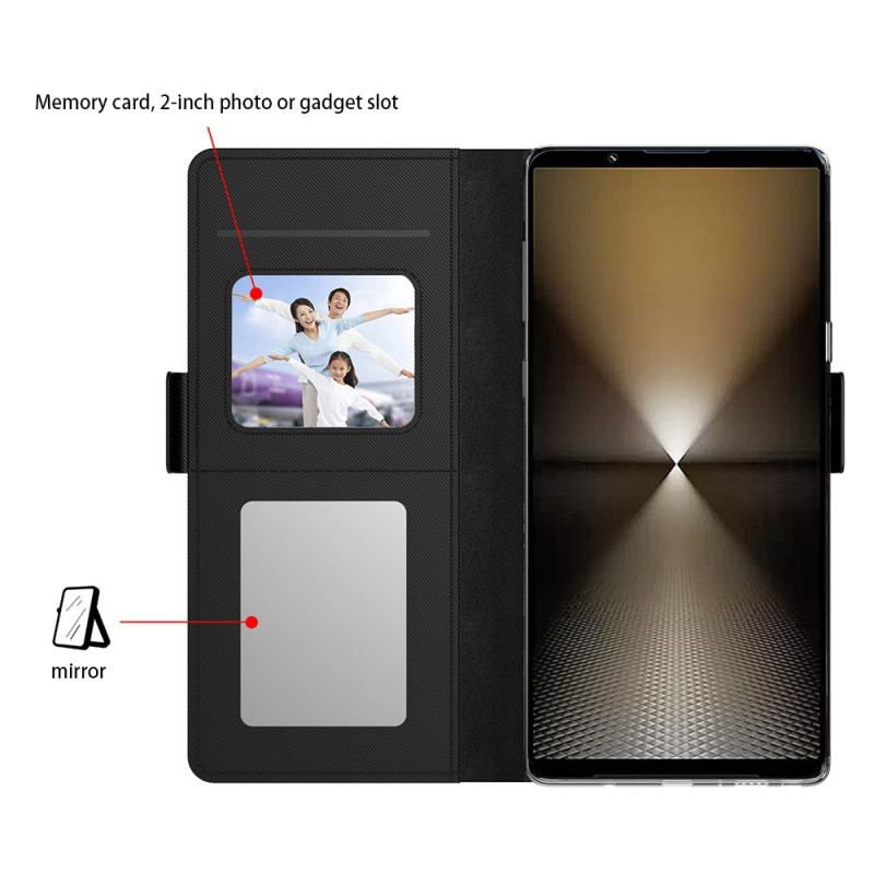 Housse Sony Xperia 1 VII Miroir et Porte-Cartes