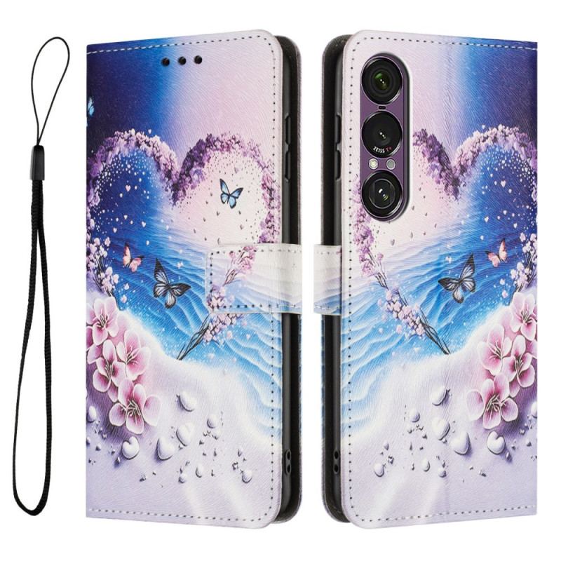 Housse Sony Xperia 1 VII Papillon et Cœur