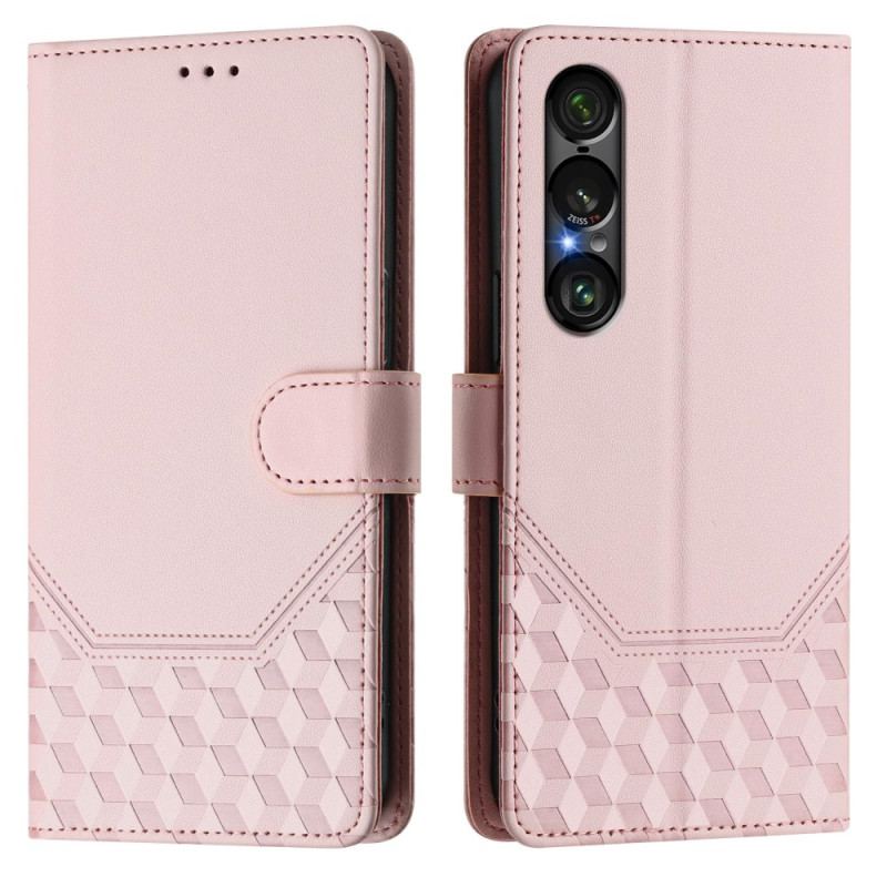 Housse Sony Xperia 1 VII Protection RFID Motif Nid d'Abeille