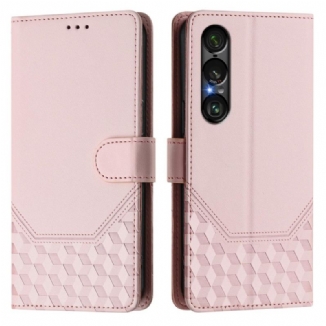 Housse Sony Xperia 1 VII Protection RFID Motif Nid d'Abeille