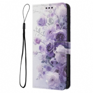 Housse Sony Xperia 1 VII Roses Violettes