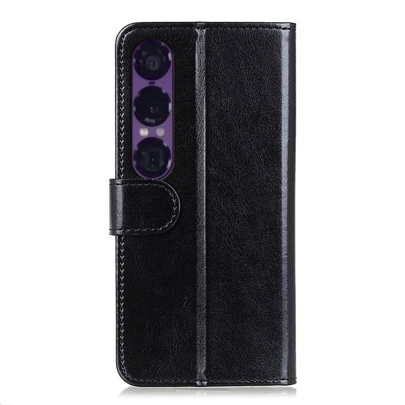 Housse Sony Xperia 1 VII Simili Cuir Verni