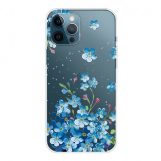 Coque iPhone 13 Pro Bouquet de Fleurs Bleues