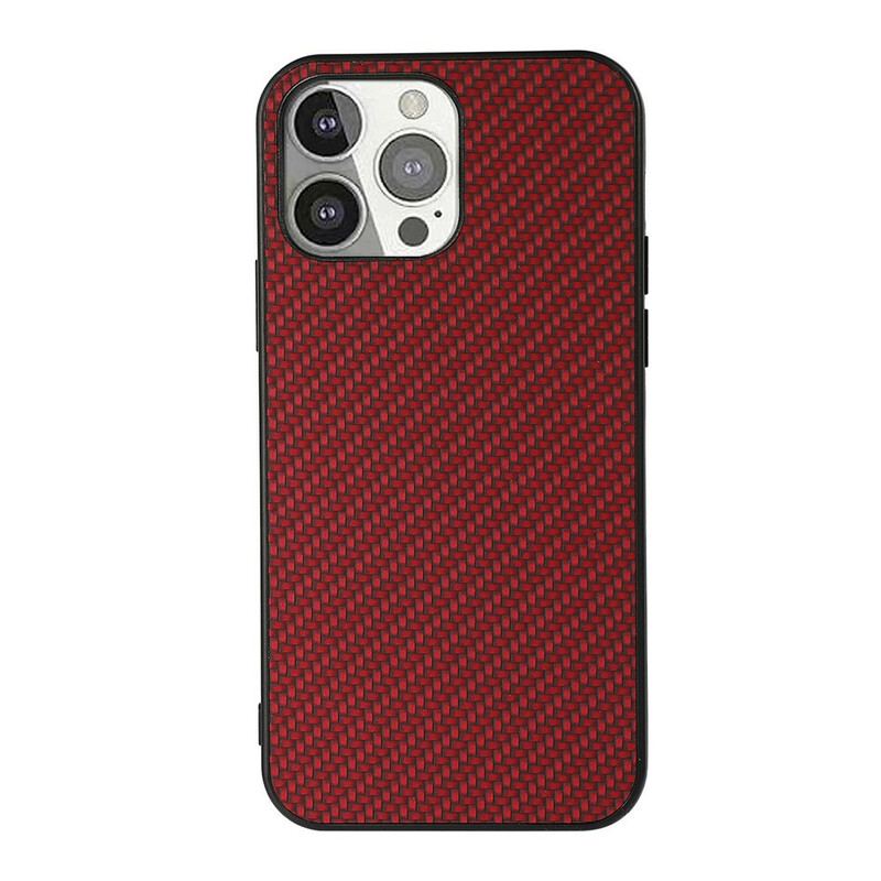 Coque iPhone 13 Pro Effet Cuir Texture Fibre Carbone