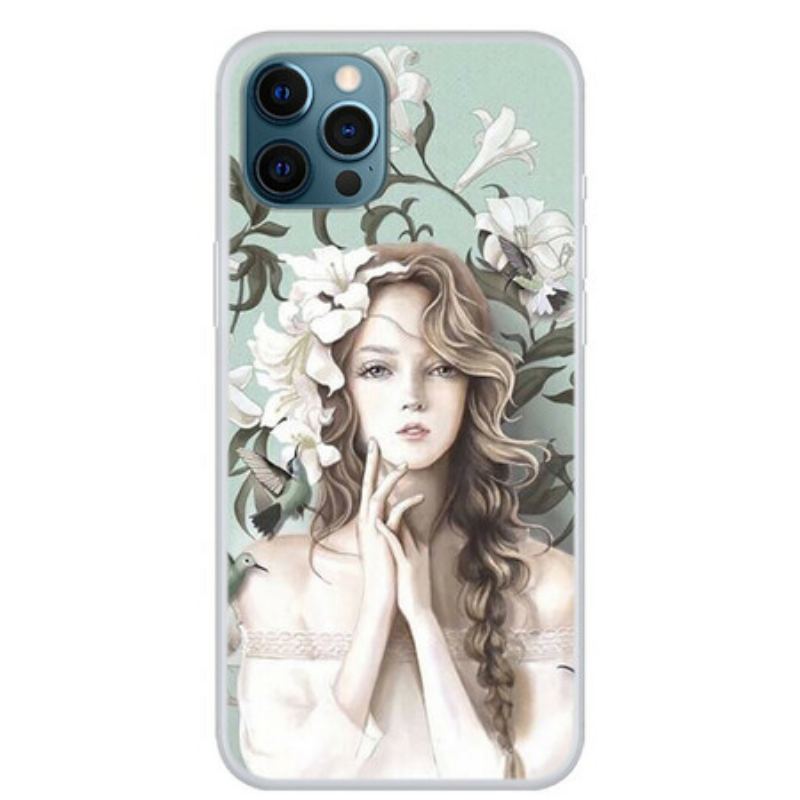 Coque iPhone 13 Pro La Femme à Fleurs