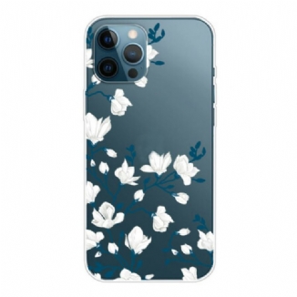 Coque iPhone 13 Pro Fleurs Blanches