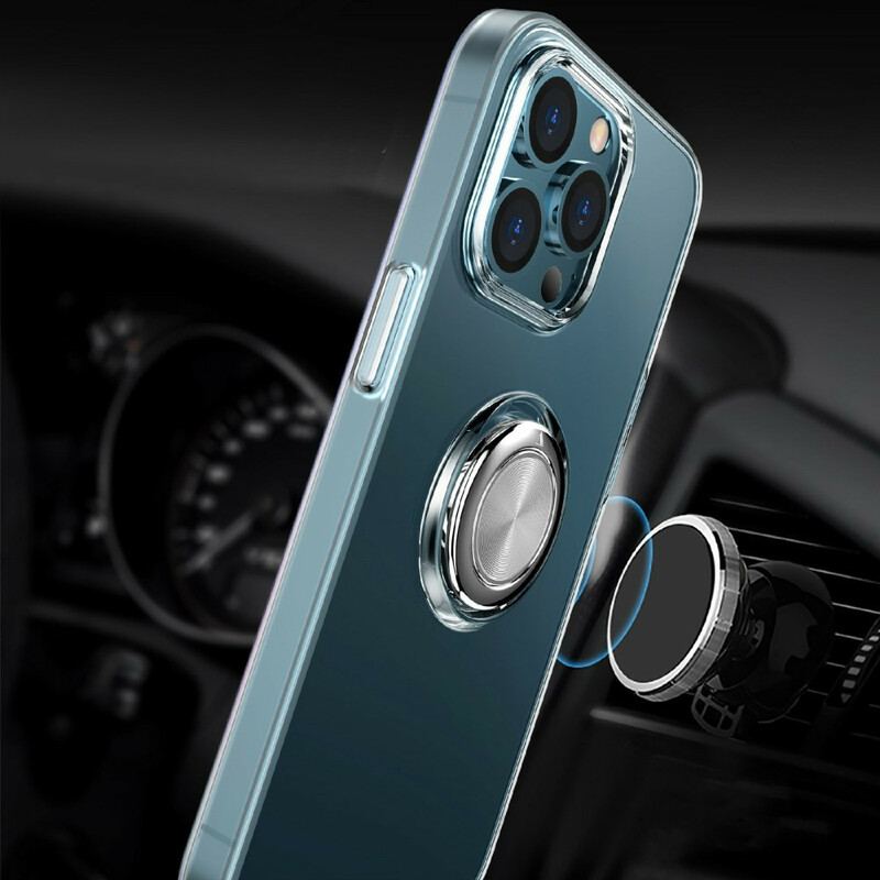 Coque iPhone 13 Pro Transparente avec Anneau-Support