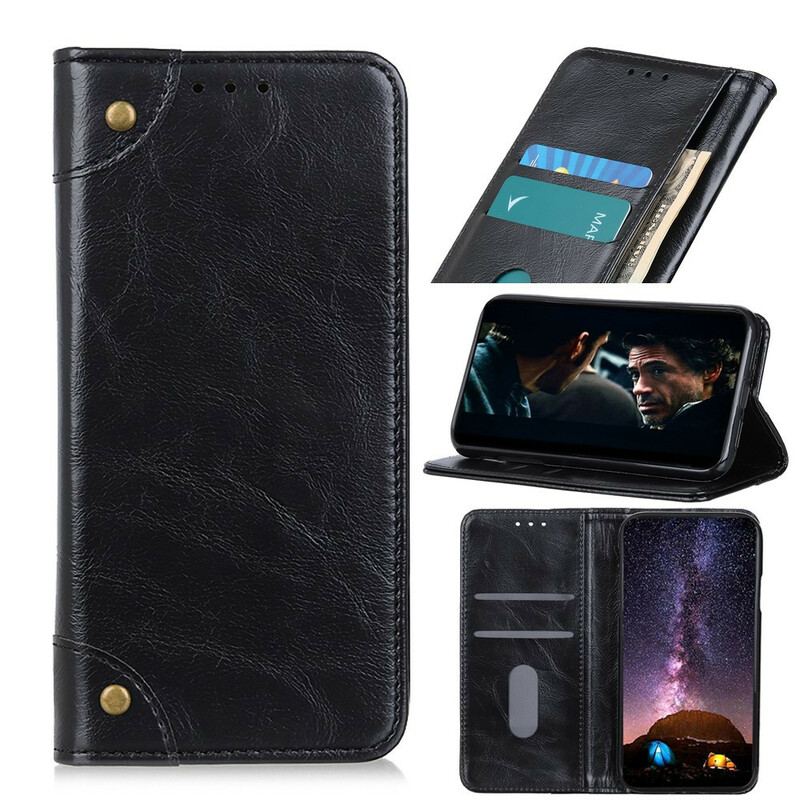 Flip Cover iPhone 13 Pro Vintage Rivets