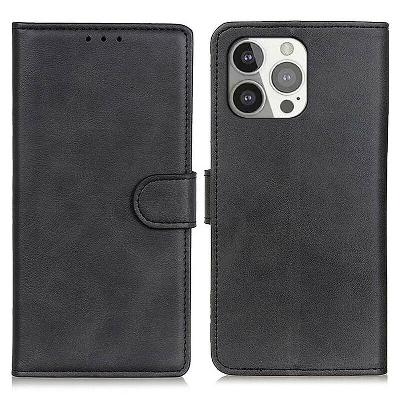 Housse iPhone 13 Pro Effet Cuir Mat Rétro