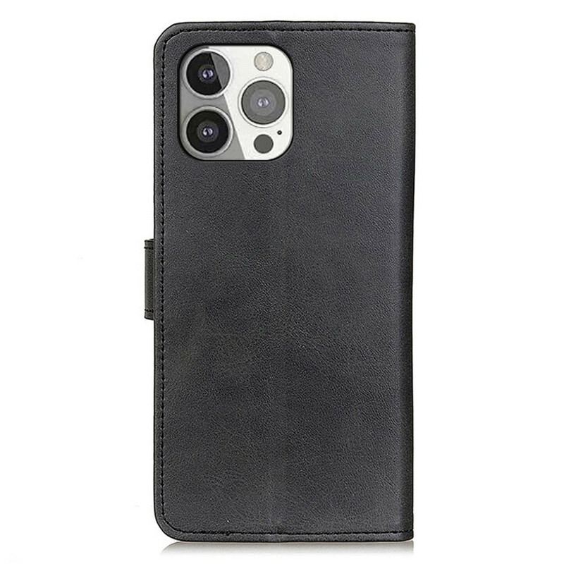 Housse iPhone 13 Pro Effet Cuir Mat Rétro