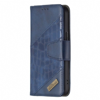 Housse iPhone 13 Pro Effet Peau de Crocodile Classique