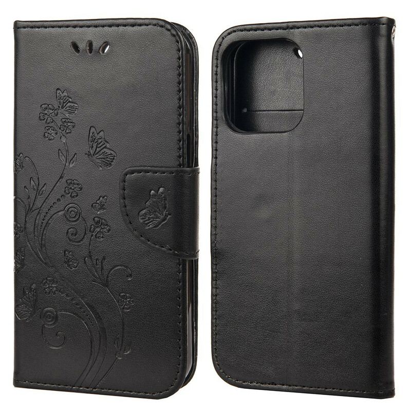 Housse iPhone 13 Pro Florale à Lanière