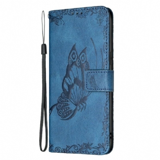 Housse iPhone 13 Pro Papillon Baroque à Lanière