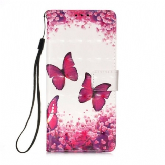Housse iPhone 13 Pro Papillons Rouges