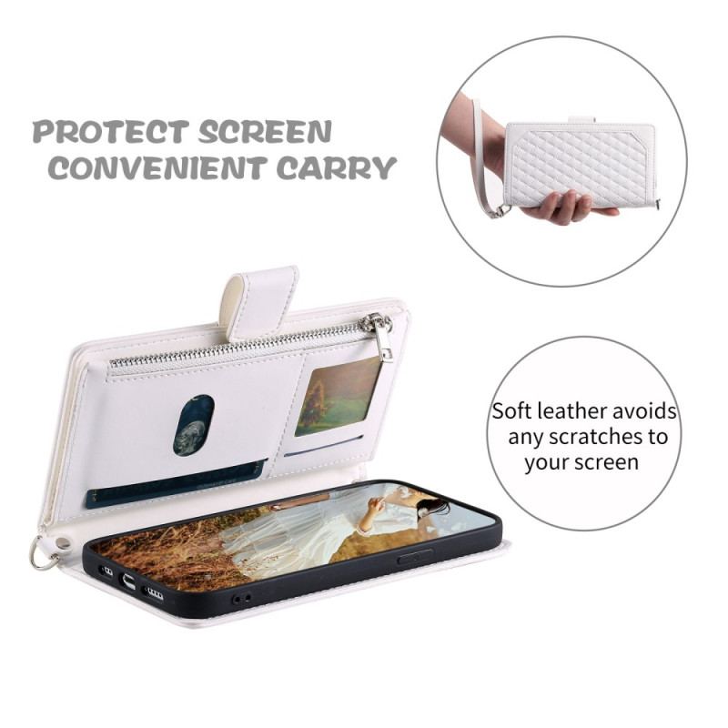 Housse iPhone 13 Pro Style Matelassé avec Bandoulière