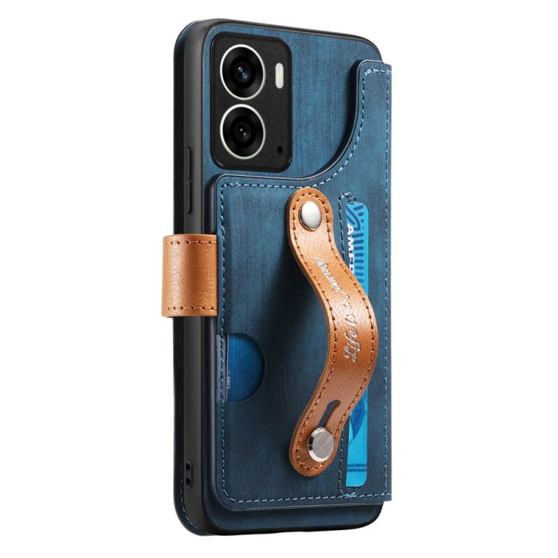 Coque Realme 14 5G Rétro avec Sangle-Support