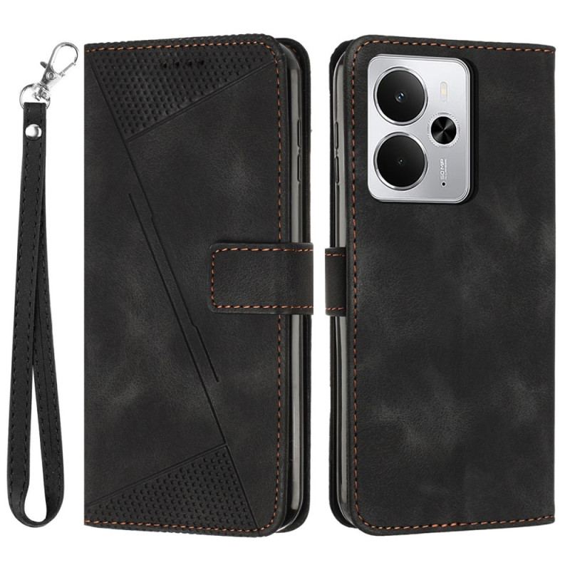 Housse Realme 14 5G / 14T 5G / P3 5G Lignes et Lanière