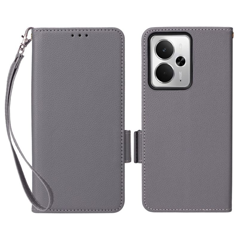 Housse Realme 14 5G / 14T 5G Texture Litchi à Lanière