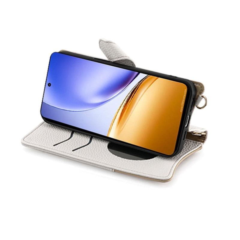 Housse Realme 14 5G Design Portefeuille avec Chaîne