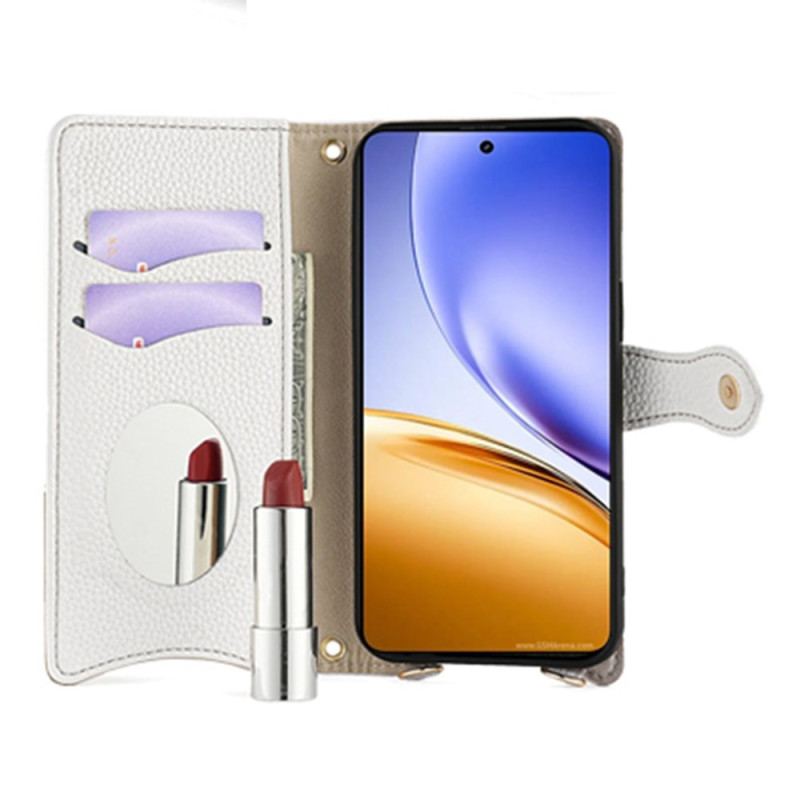 Housse Realme 14 5G Design Portefeuille avec Chaîne