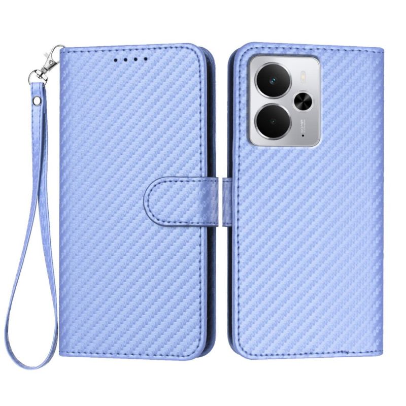 Housse Realme 14 5G / P3 5G Fibre Carbone à Lanière