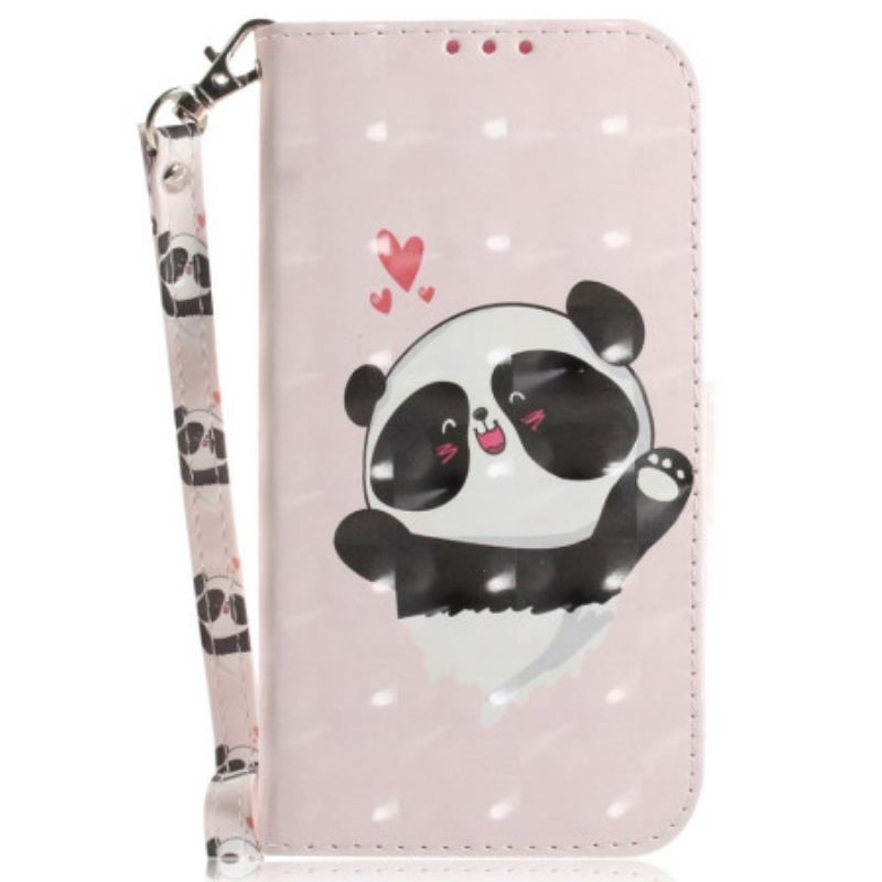 Housse Realme 14 5G Panda Love à Lanière