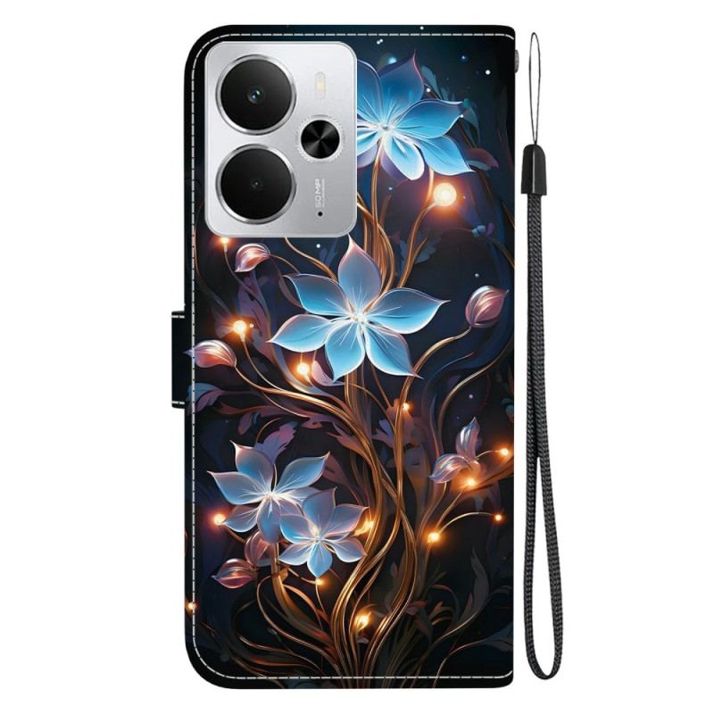 Housse Realme 14 5G Petites Fleurs Bleues
