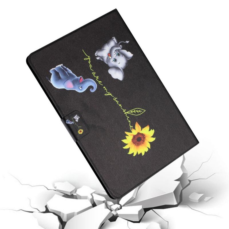 Housse iPad Mini 6 (2021) Éléphants Tournesol