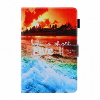 Housse iPad Mini 6 (2021) Life is Short Sunset