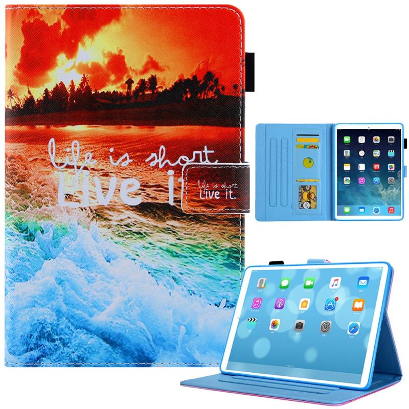 Housse iPad Mini 6 (2021) Life is Short Sunset