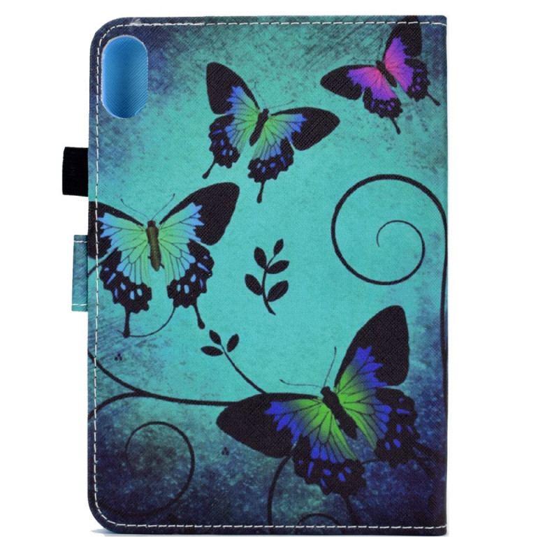 Housse iPad Mini 6 (2021) Papillons sur Fond Vert