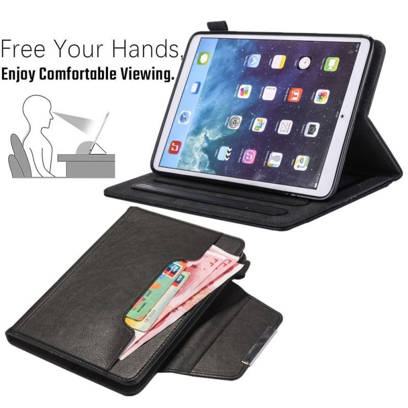 Housse iPad Mini 6 (2021) Simili Cuir Fermoir Argenté