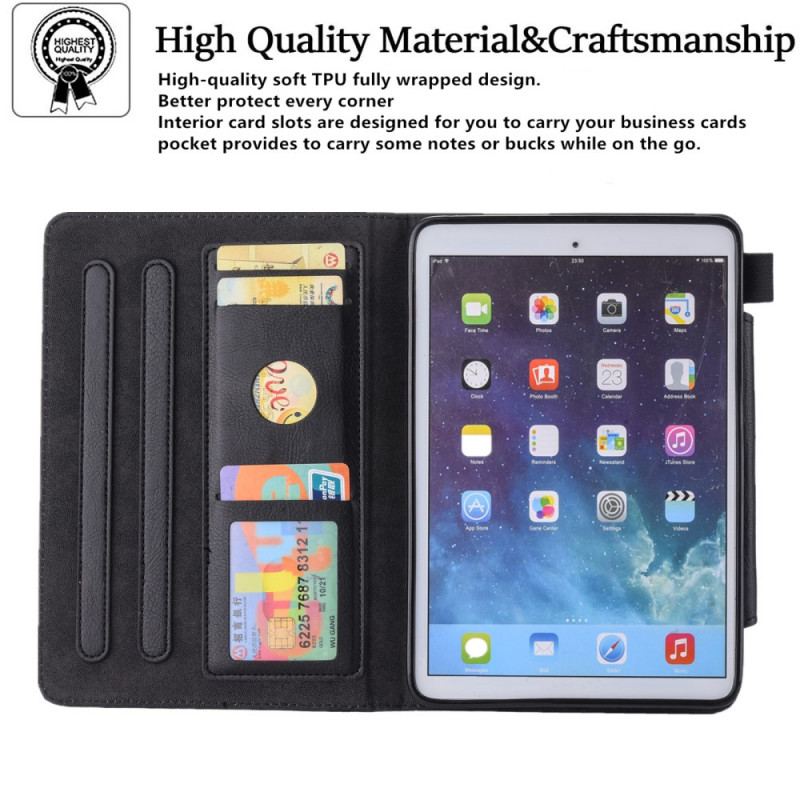 Housse iPad Mini 6 (2021) Simili Cuir Fermoir Argenté