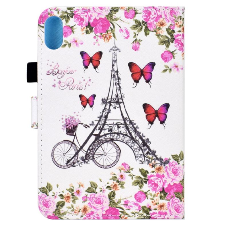 Housse iPad Mini 6 (2021) Tour Eiffel Vélo