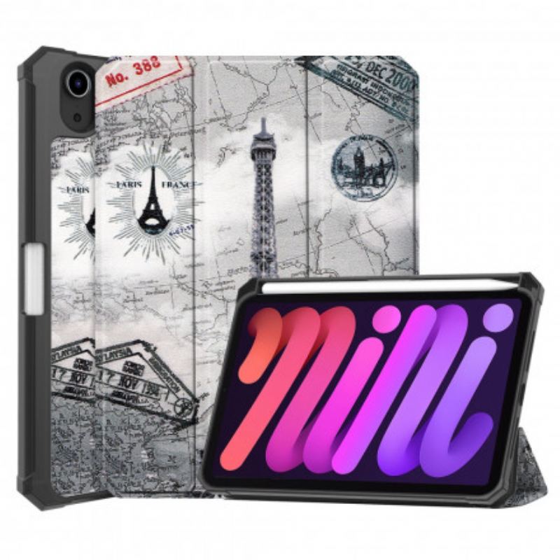 Smart Case iPad Mini 6 (2021) Porte-Stylet Tour Eiffel