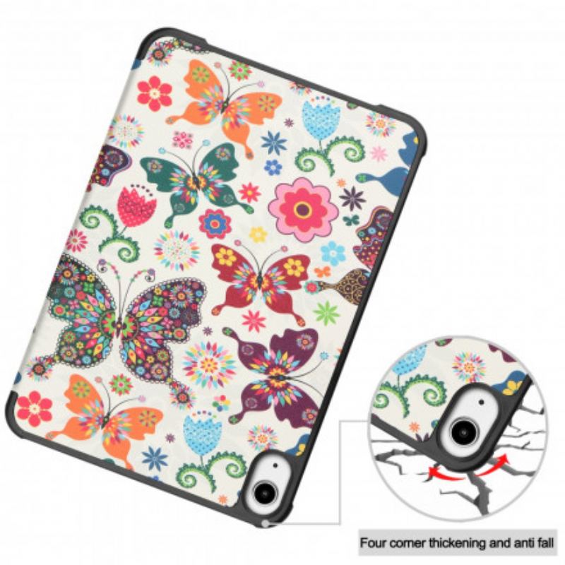 Smart Case iPad Mini 6 (2021) Renforcée Papillons et Fleurs