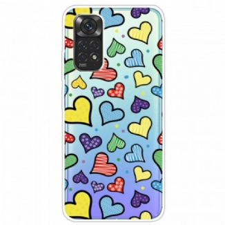 Coque Xiaomi Redmi Note 11 Pro /  Note 11 Pro 5G Coeurs Multicolores