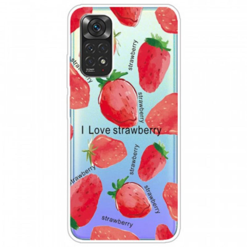 Coque Xiaomi Redmi Note 11 Pro /  Note 11 Pro 5G Fraises / i Love Strawberry