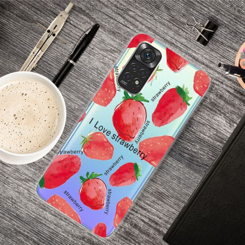 Coque Xiaomi Redmi Note 11 Pro /  Note 11 Pro 5G Fraises / i Love Strawberry