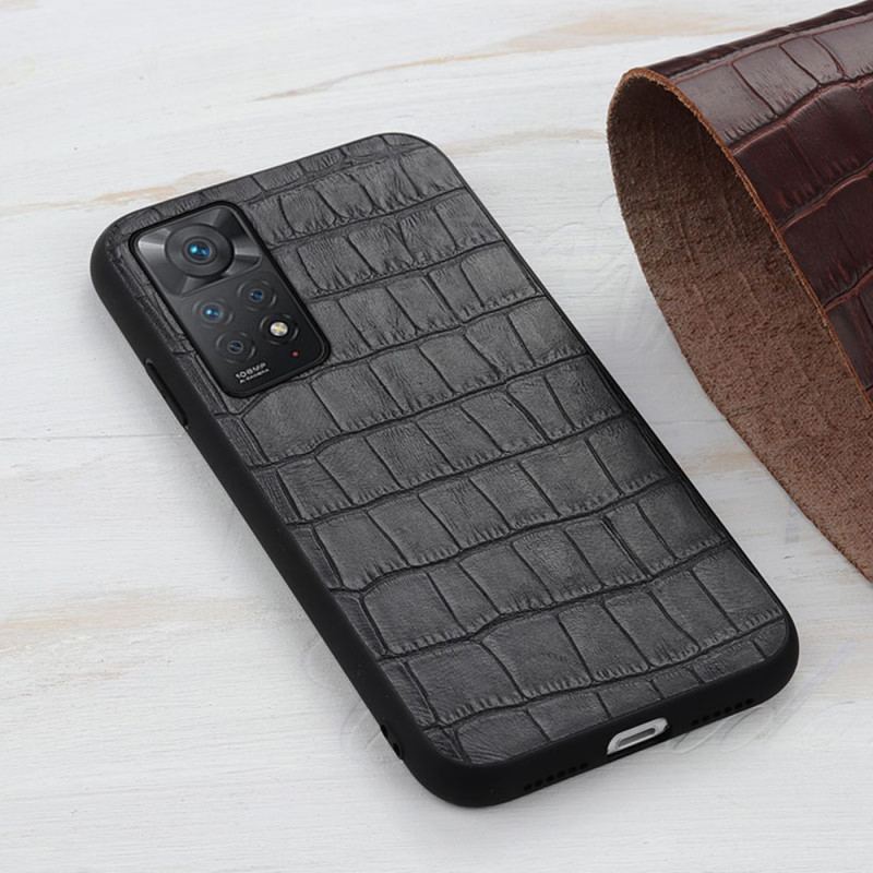 Coque Xiaomi Redmi Note 11 Pro / Note 11 Pro 5G Véritable Cuir Texture Crocodile