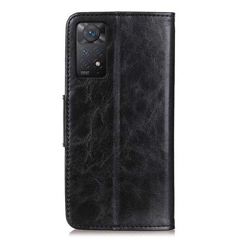 Housse Xiaomi Redmi Note 11 Pro / Note 11 Pro 5G Cuir Fendu Fermoir Réversible