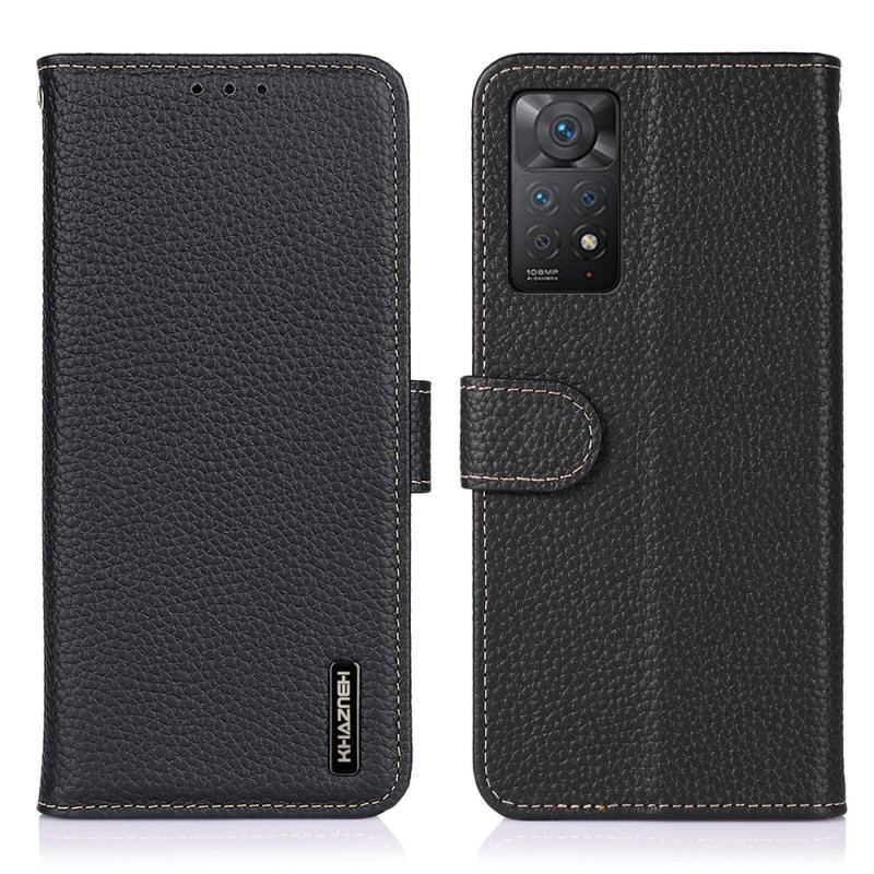 Housse Xiaomi Redmi Note 11 Pro / Note 11 Pro 5G Véritable Cuir Litchi KHAZNEH