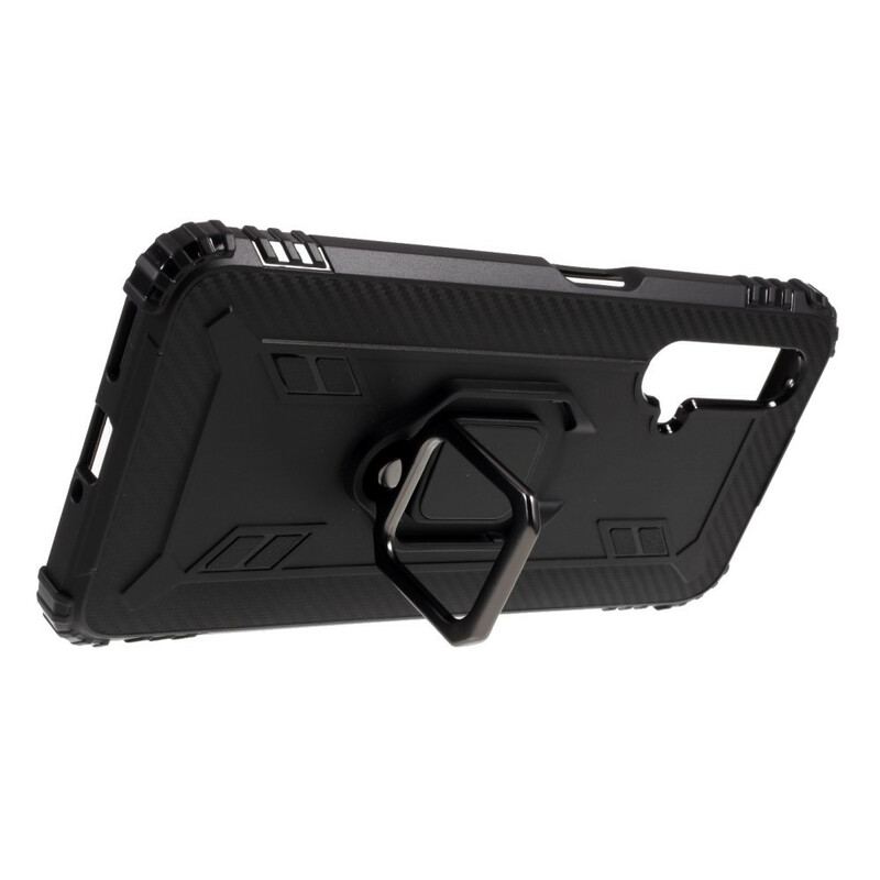 Coque Realme X50 5G Ring et Fibre Carbone