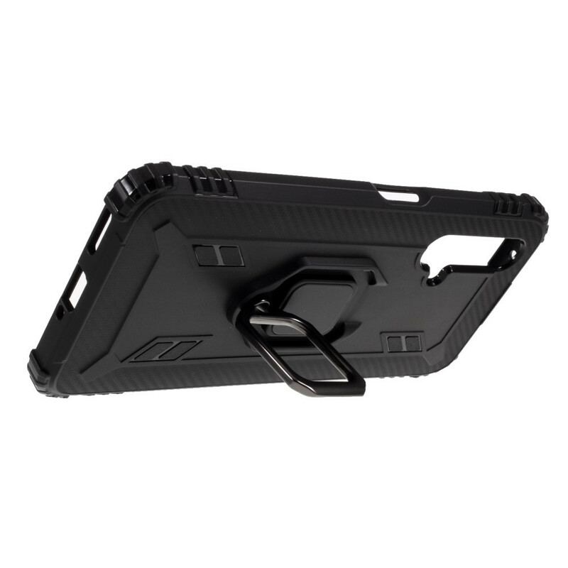 Coque Realme X50 5G Ring et Fibre Carbone