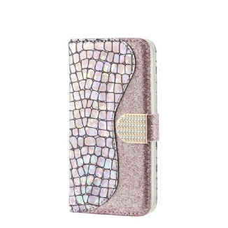 Housse Samsung Galaxy A30 / A20 Croco Diamants